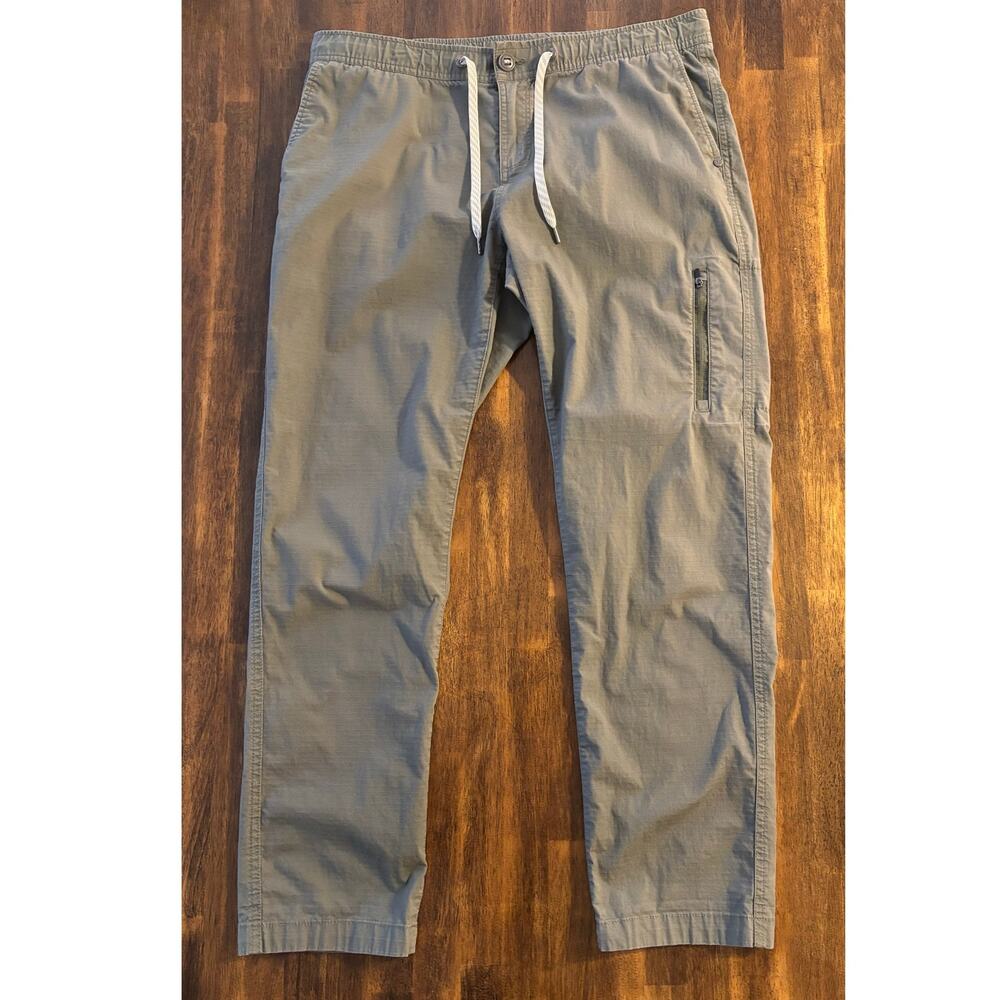 Vuori Women's XL 35 x 29 Ripstop Pant Organic Cotton Stretch Tapered Leg